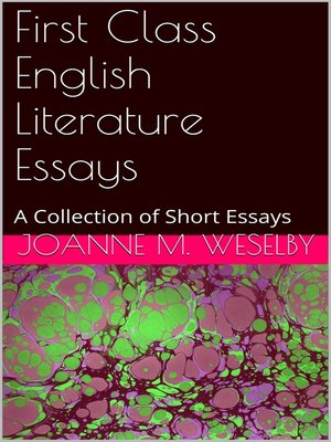 cover image of First Class English Literature Essays